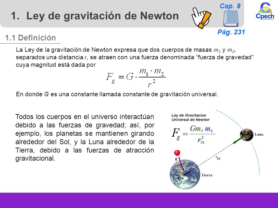 ejemplos de fuerza de atraccion gravitacional