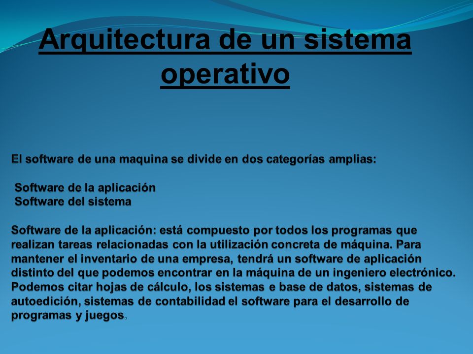 Arquitectura de un sistema operativo