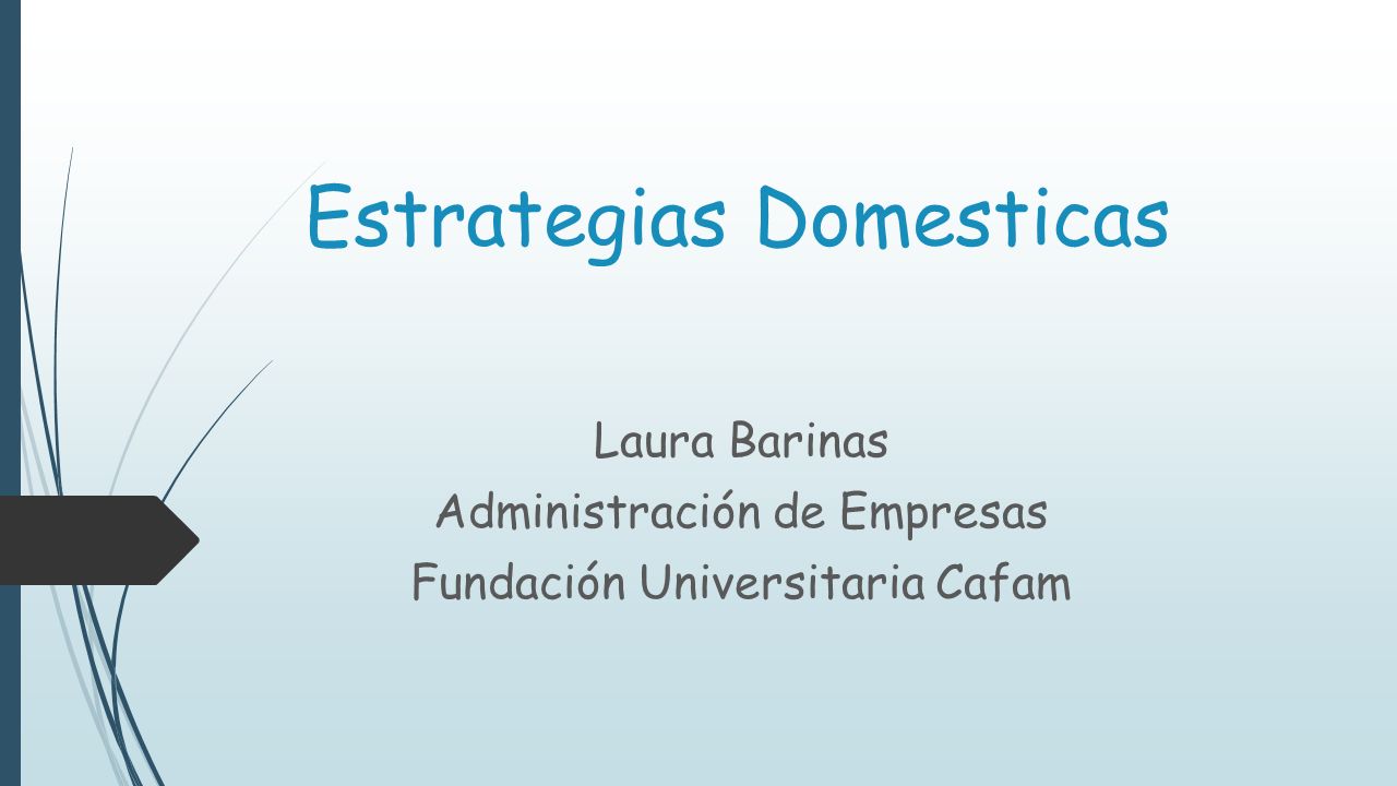 Estrategias Domesticas Laura Barinas Administración de Empresas Fundación Universitaria Cafam