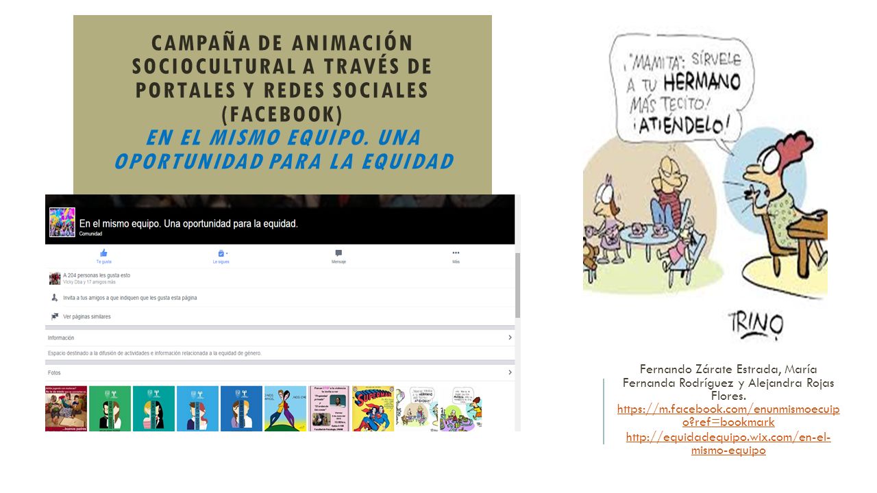 CAMPAÑA DE ANIMACIÓN SOCIOCULTURAL A TRAVÉS DE PORTALES Y REDES SOCIALES (FACEBOOK) EN EL MISMO EQUIPO.