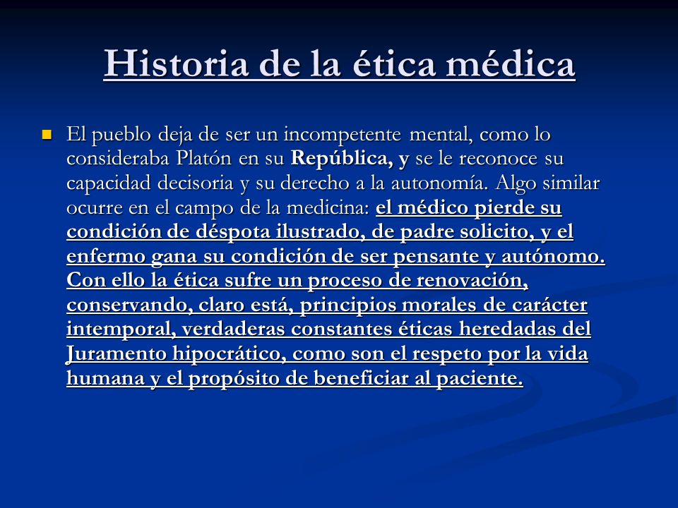 Historia de la Ética Médica Ética en la relación médico- paciente Dr. Percy  Zambrana Herrera Docente de Ciencia Clínicas de la FMH-UNPRG Departamento  de. - ppt descargar