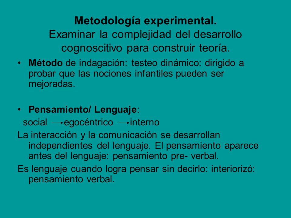 Metodología experimental.