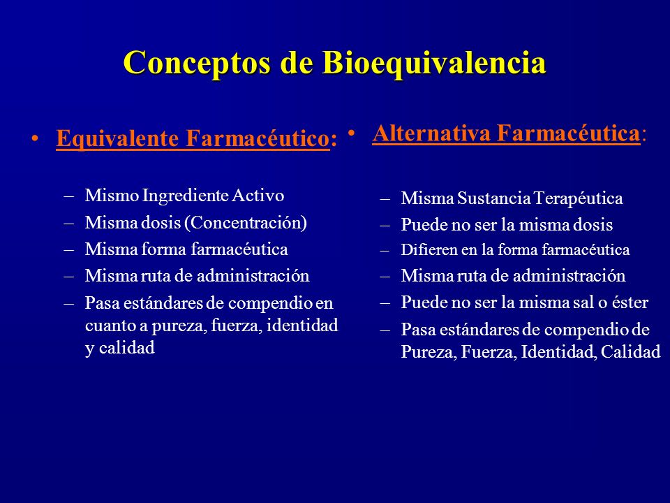 Bioequivalencia En Medicamentos Antirretrovirales Dra Amelia