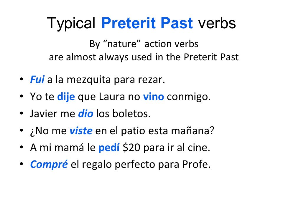 Notes #3: Uses of the Preterite Past & Imperfect Past. - ppt descargar