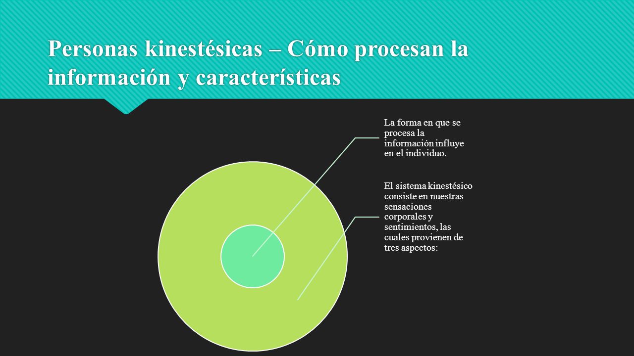 Personas kinestésicas – Cómo procesan la información y características La forma en que se procesa la información influye en el individuo.