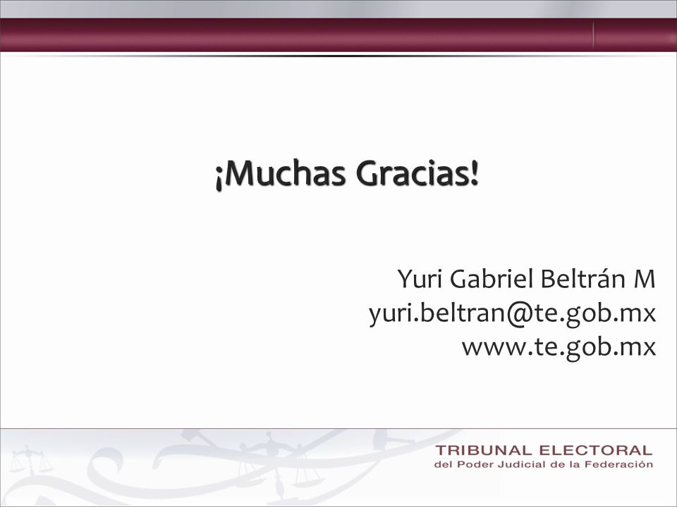 ¡Muchas Gracias! Yuri Gabriel Beltrán M