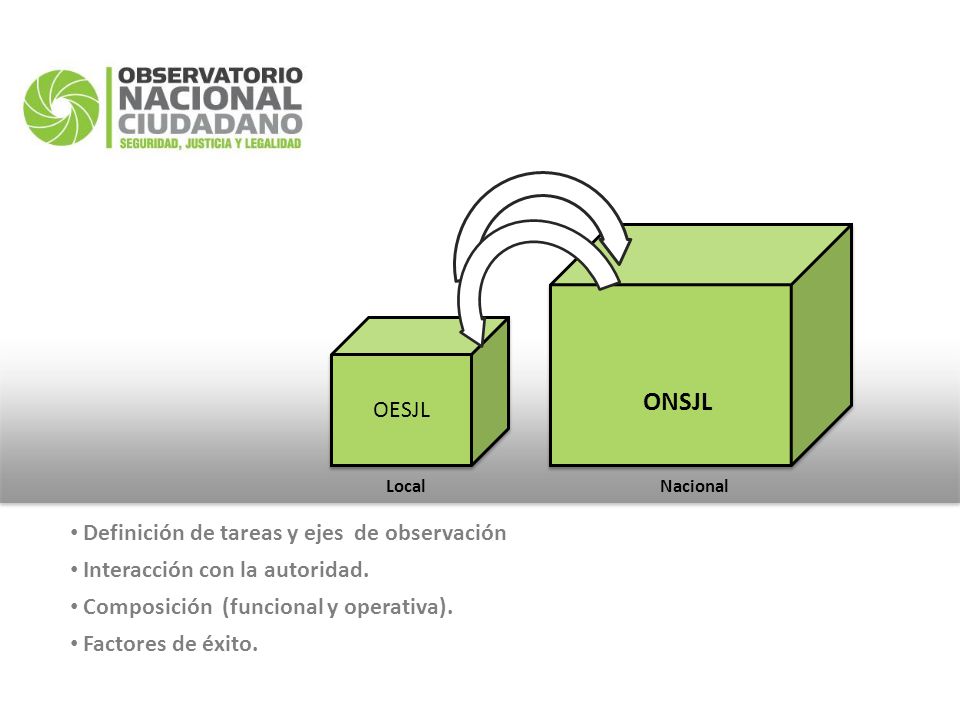 OESJL Definición de tareas y ejes de observación Interacción con la autoridad.