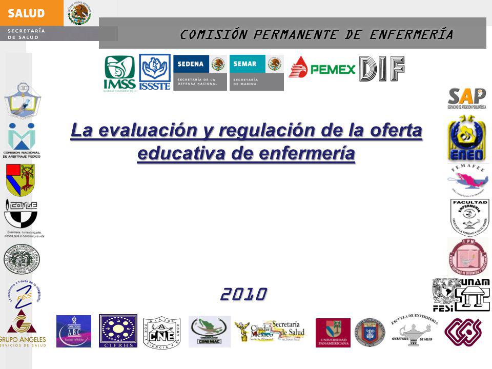 COMISIÓN PERMANENTE DE ENFERMERÍA La evaluación y regulación de la oferta educativa de enfermería 2010