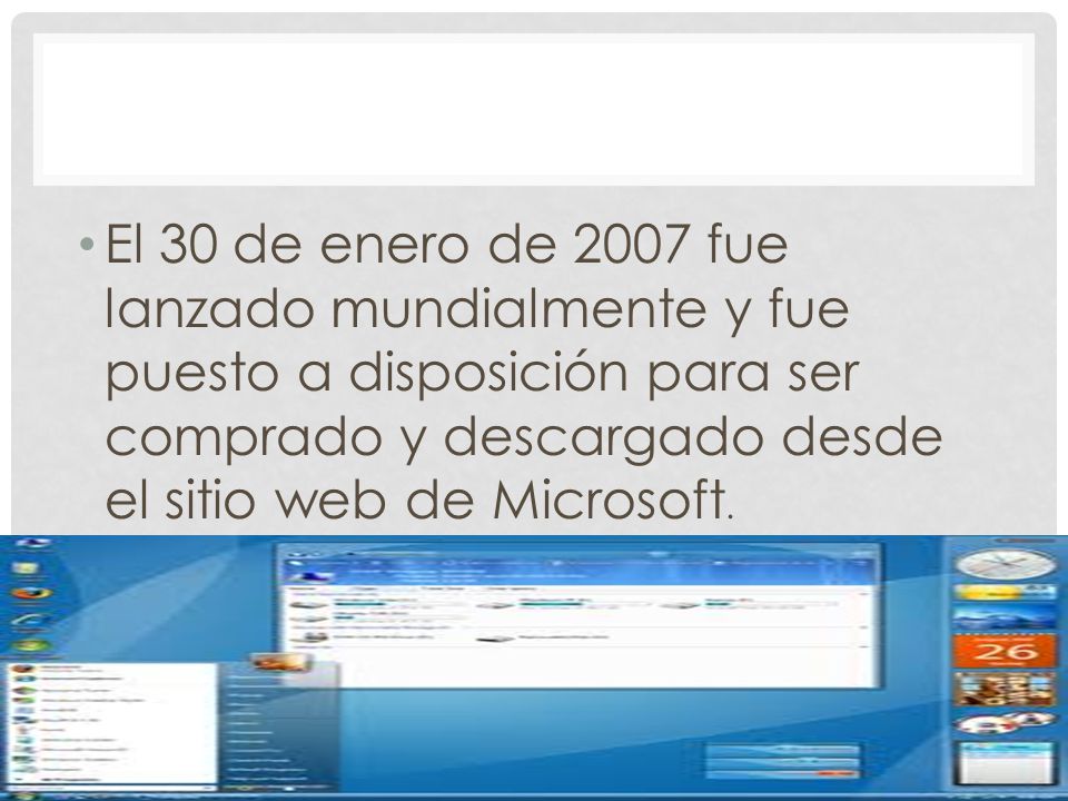 El 30 de enero de 2007 fue lanzado mundialmente y fue puesto a disposición para ser comprado y descargado desde el sitio web de Microsoft.