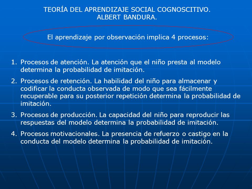 TEORÍA DEL APRENDIZAJE SOCIAL COGNOSCITIVO. ALBERT BANDURA. - ppt descargar