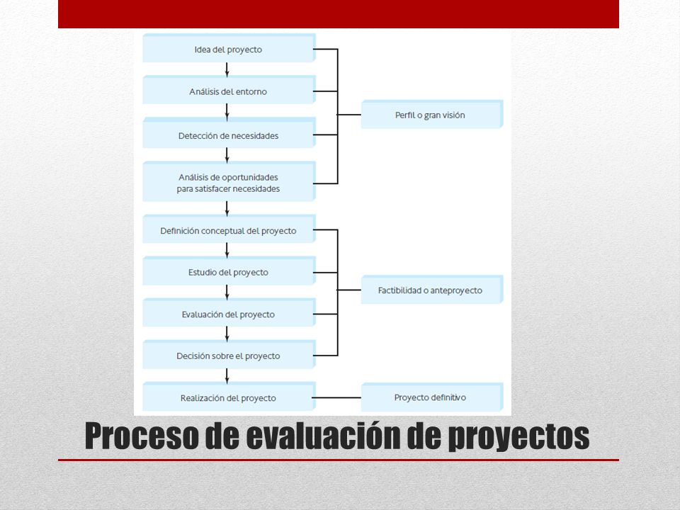 Proceso de evaluación de proyectos