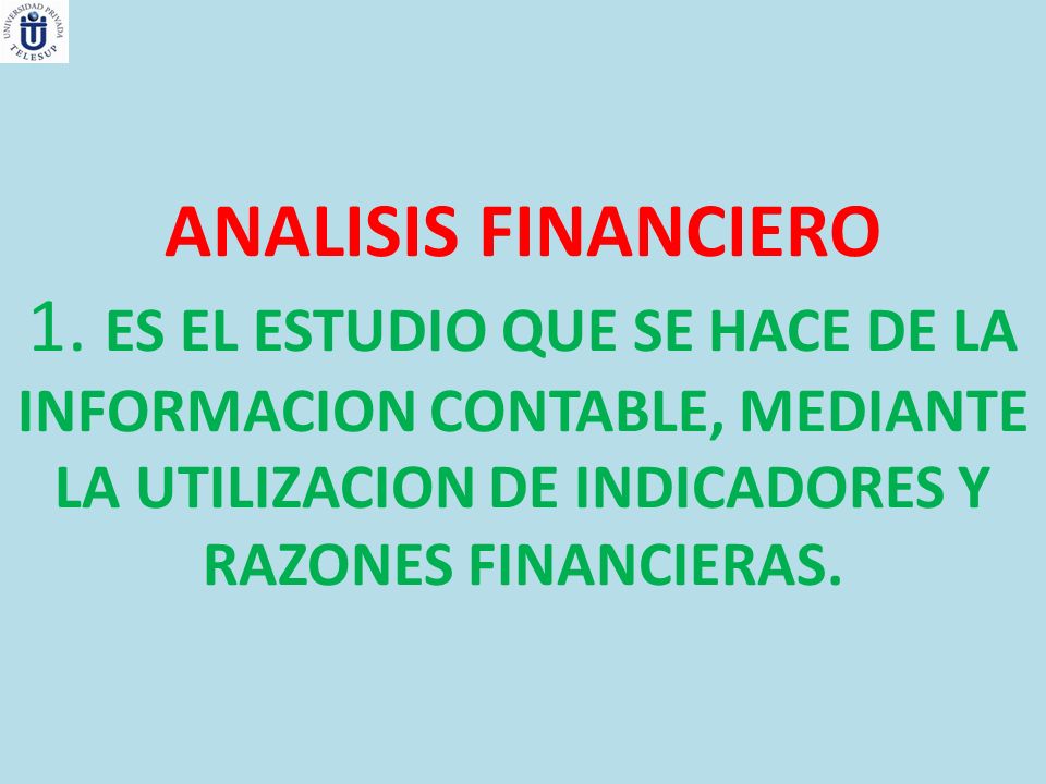 ANALISIS FINANCIERO 1.