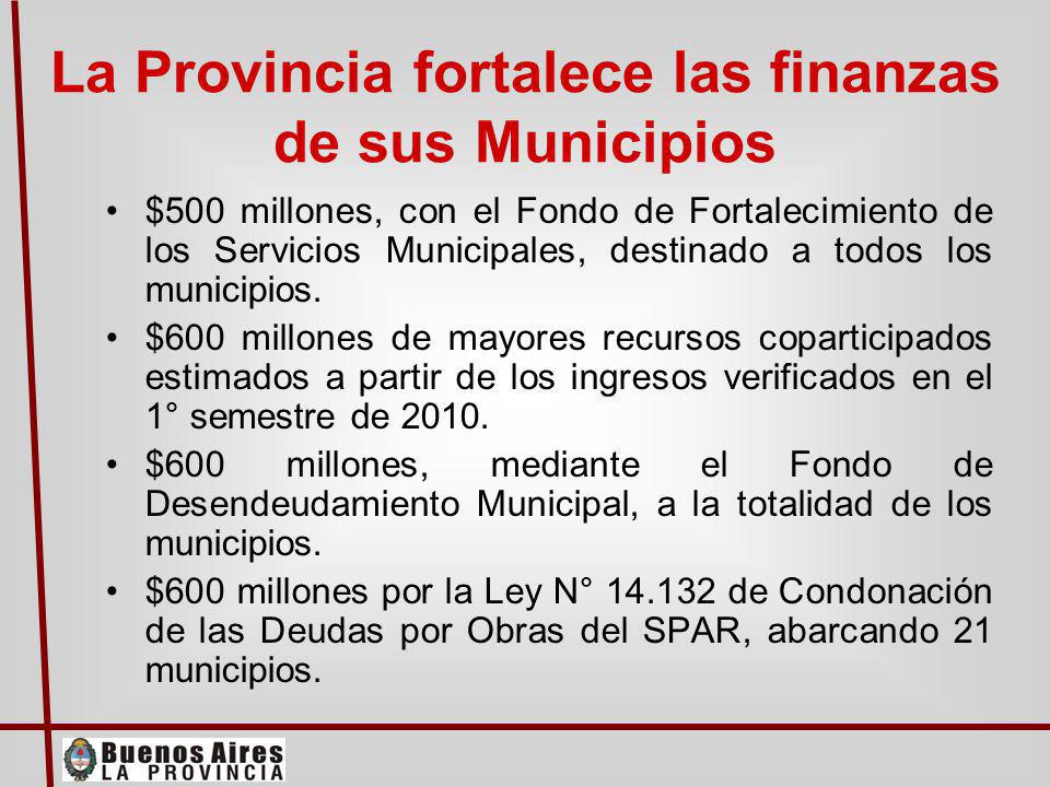 $500 millones, con el Fondo de Fortalecimiento de los Servicios Municipales, destinado a todos los municipios.