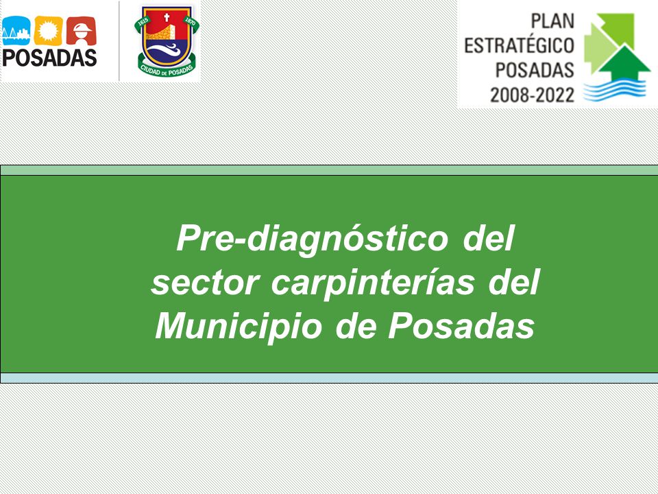Pre-diagnóstico del sector carpinterías del Municipio de Posadas