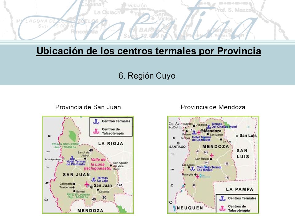 Metodología de Implementación Ubicación de los centros termales por Provincia 6.