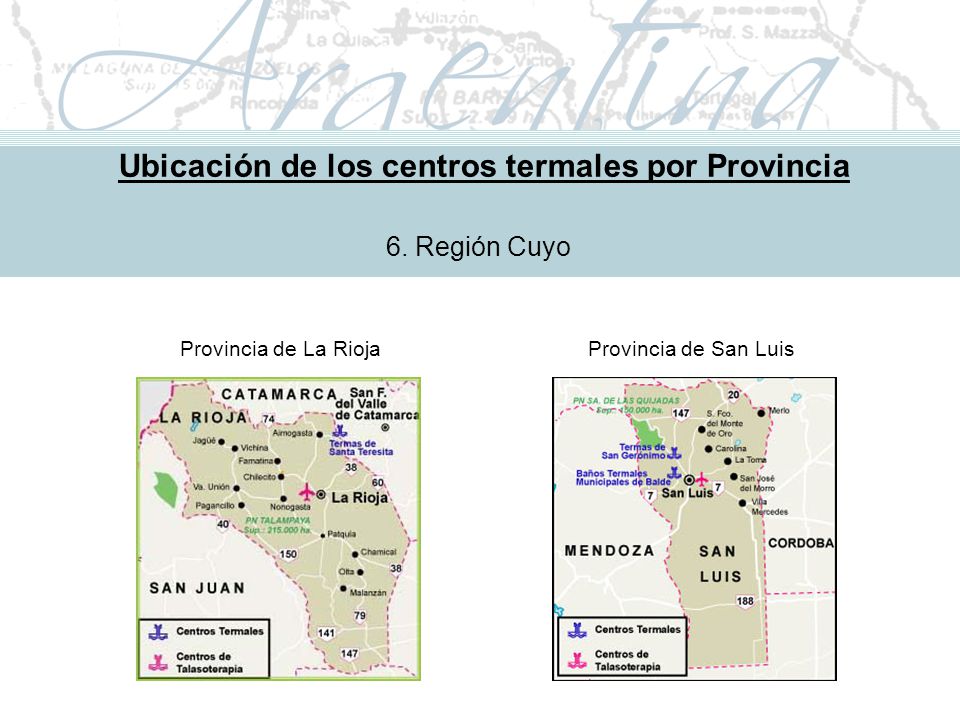 Metodología de Implementación Ubicación de los centros termales por Provincia 6.