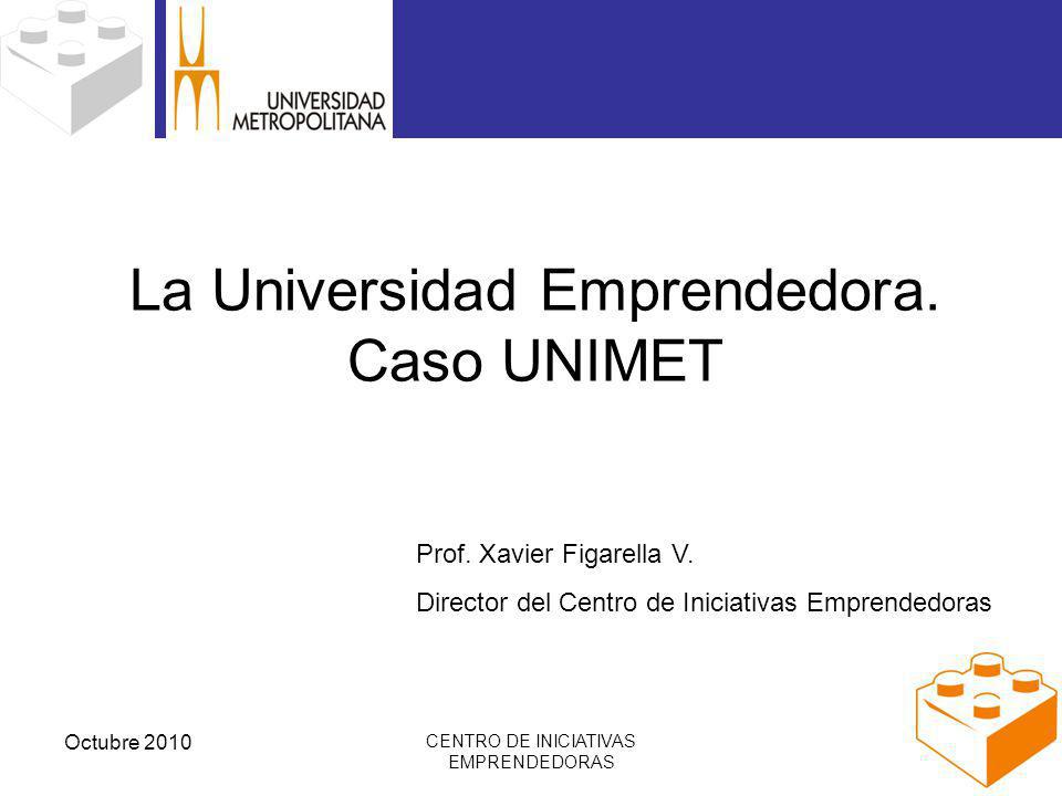 Octubre 2010 CENTRO DE INICIATIVAS EMPRENDEDORAS La Universidad Emprendedora.