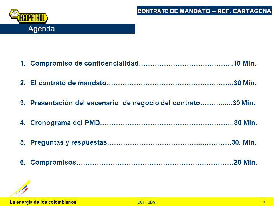 La energía de los colombianos DCI - UDS. 2 CONTRATO DE MANDATO – REF.