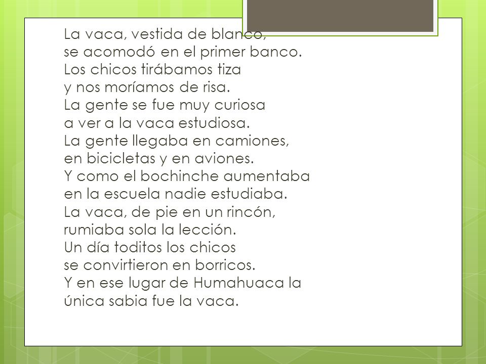 Secuencia Didactica Texto Poetico La Vaca Estudiosa De Maria Elena Walsh Ppt Descargar