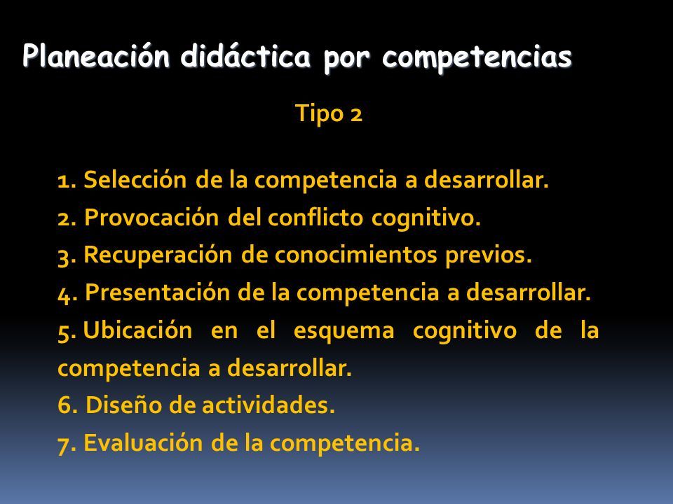 Planeación didáctica por competencias Tipo 2 1. Selección de la competencia a desarrollar.
