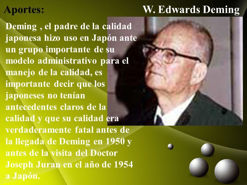 Gurús de la Calidad Walter A. Shewhart Walter A. Shewhart publicó en 1931,  “Economic Control of Quality of Manufactured Product