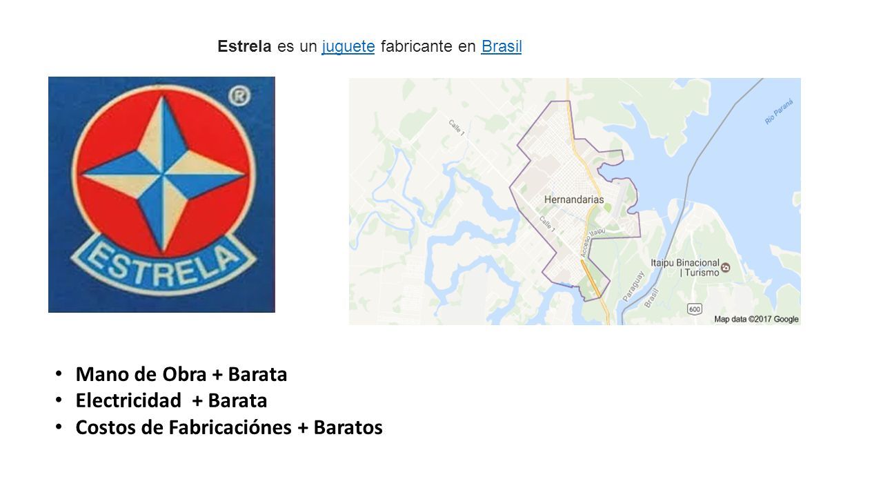 Estrela es un juguete fabricante en BrasiljugueteBrasil Mano de Obra + Barata Electricidad + Barata Costos de Fabricaciónes + Baratos