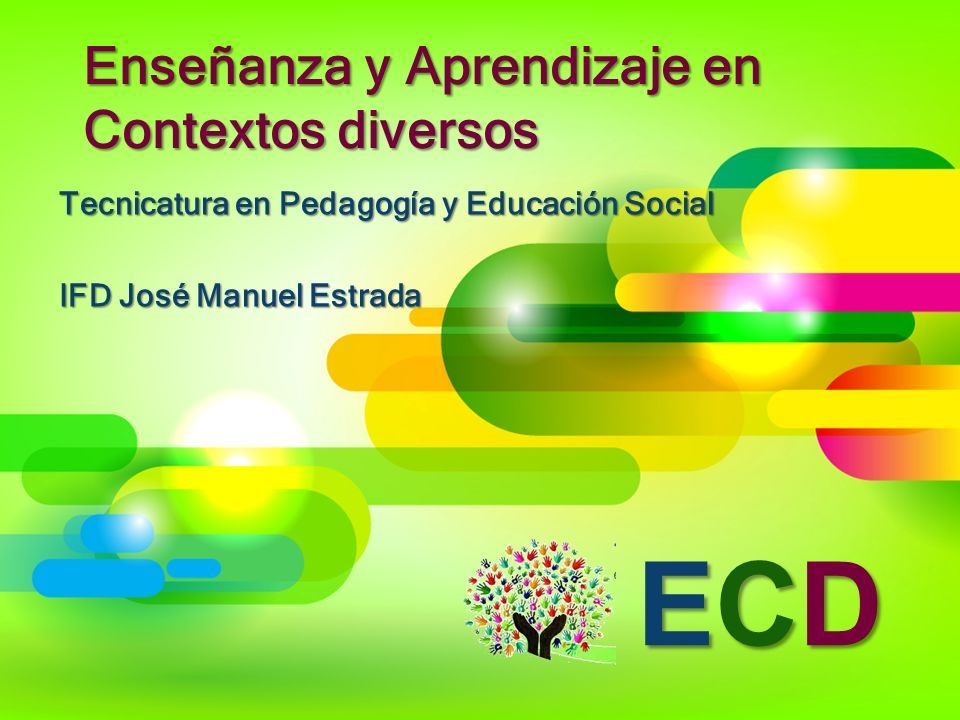 Enseñanza y Aprendizaje en Contextos diversos Tecnicatura en Pedagogía y Educación Social IFD José Manuel Estrada ECDECDECDECD