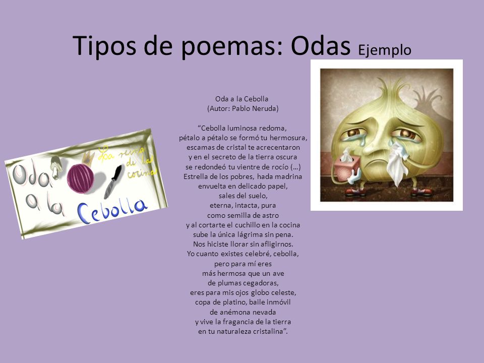 ejemplos de oda poemas