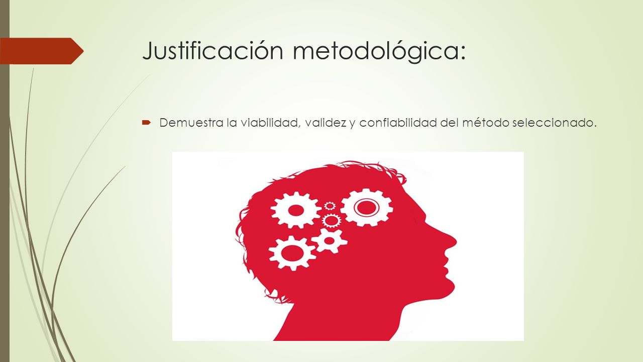 Justificación metodológica:  Demuestra la viabilidad, validez y confiabilidad del método seleccionado.