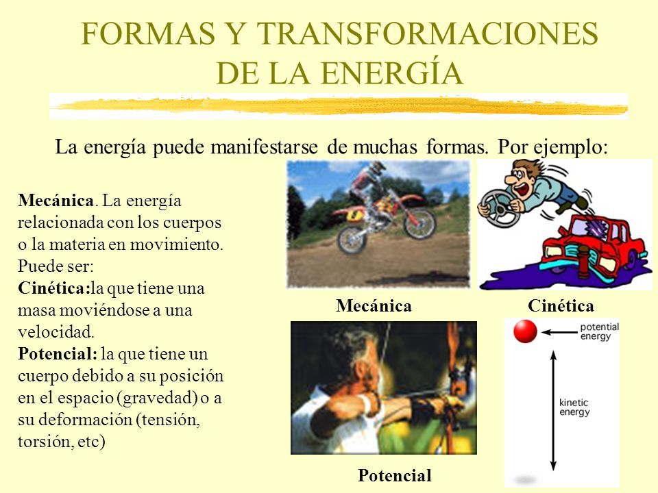 ejemplos de transformacion de energia