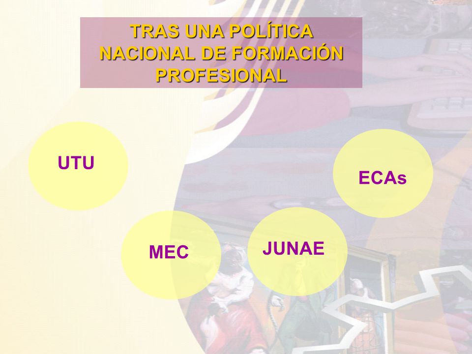 TRAS UNA POLÍTICA NACIONAL DE FORMACIÓN PROFESIONAL UTU MEC JUNAE ECAs