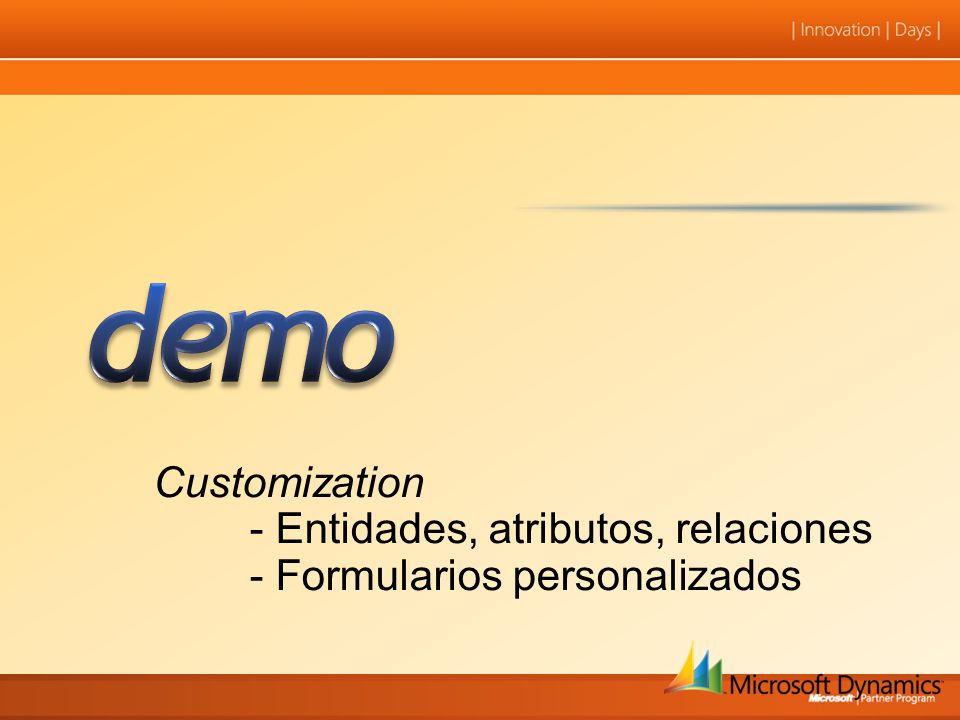 Customization - Entidades, atributos, relaciones - Formularios personalizados