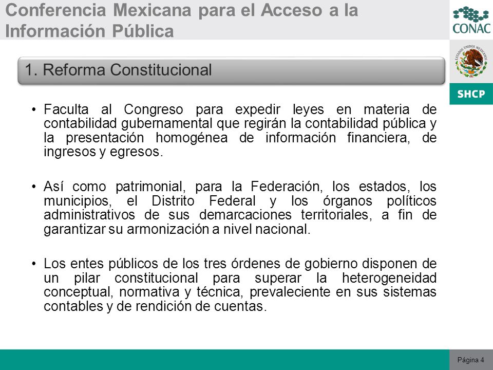 Página 4 Conferencia Mexicana para el Acceso a la Información Pública 1.