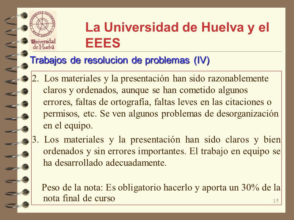 15 La Universidad de Huelva y el EEES 2.