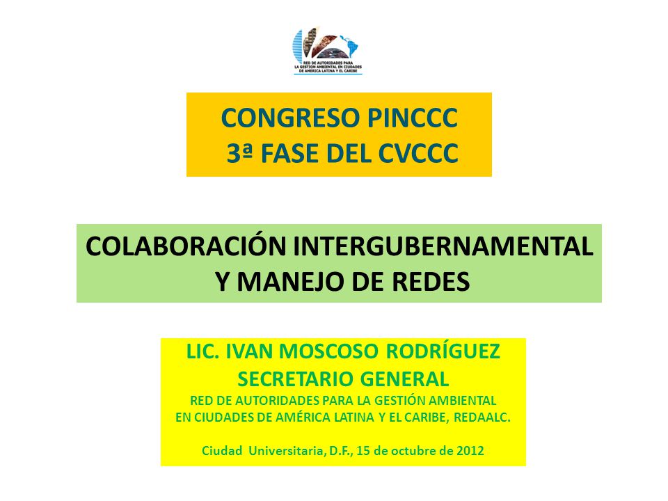 CONGRESO PINCCC 3ª FASE DEL CVCCC LIC.