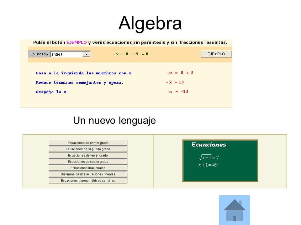 Algebra Un nuevo lenguaje