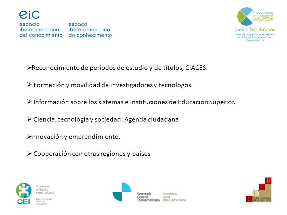 Reconocimiento de períodos de estudio y de títulos; CIACES.