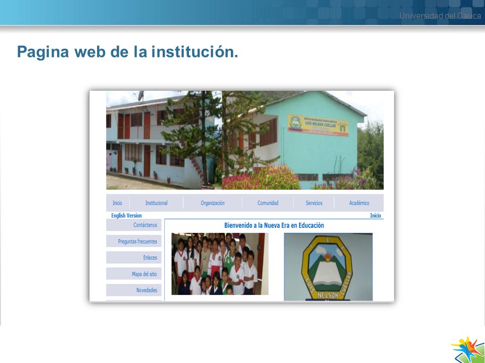 Universidad del Cauca Pagina web de la institución.