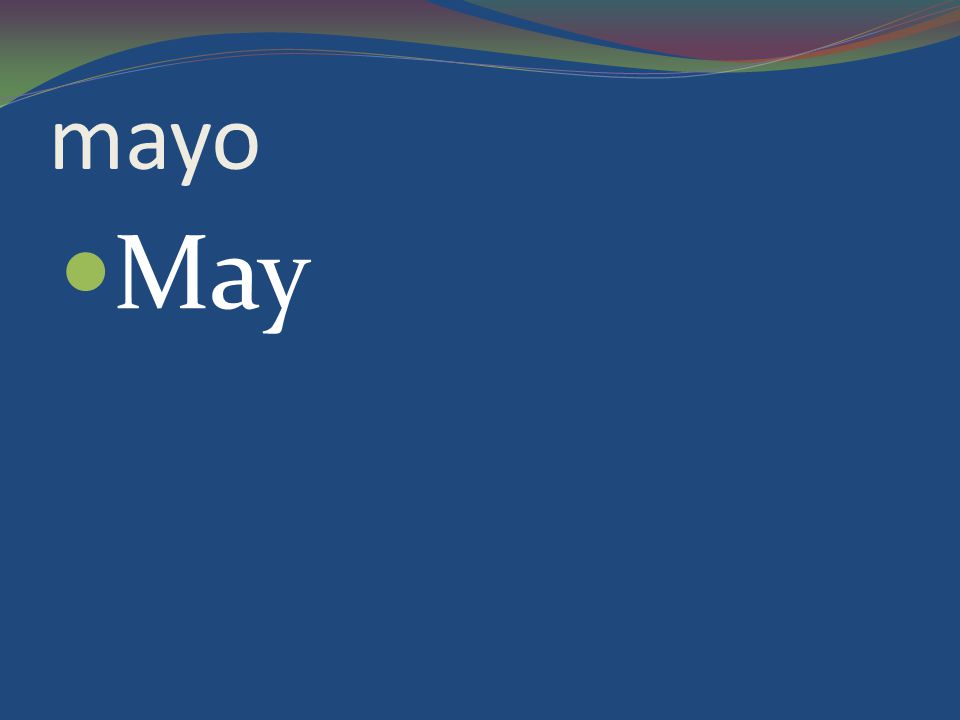 mayo May