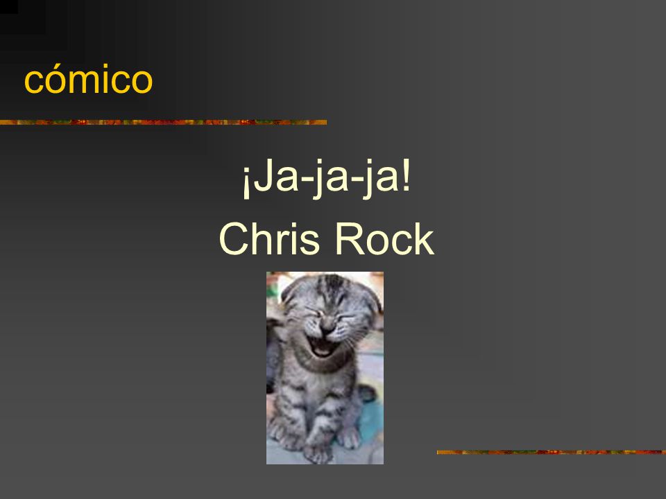 cómico ¡Ja-ja-ja! Chris Rock