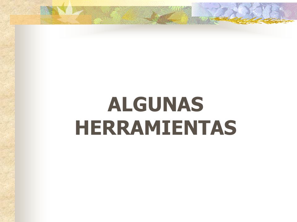 ALGUNAS HERRAMIENTAS