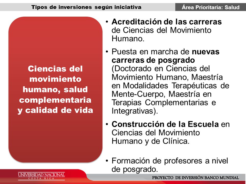 •Acreditación de las carreras de Ciencias del Movimiento Humano.