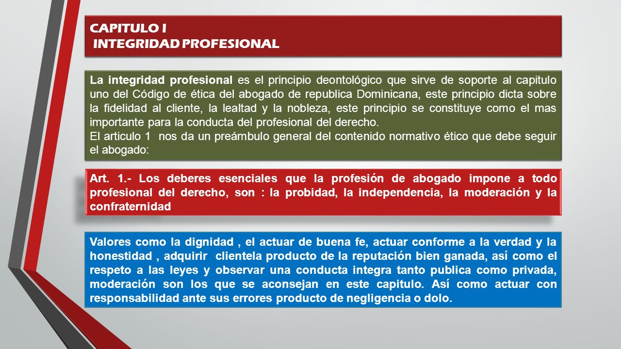 Codigo De Etica Del Profesional Del Derecho En Republica