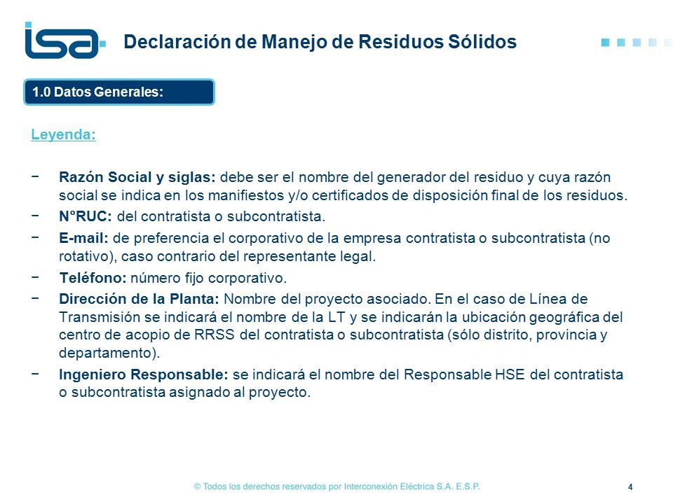 Instructivo: “Declaración de Manejo de Residuos Sólidos” Proyectos de  Infraestructura del Perú – PDI – ppt descargar