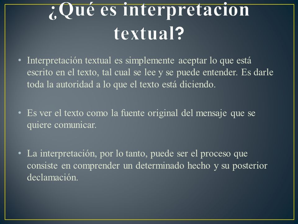 Qué es la Interpretación