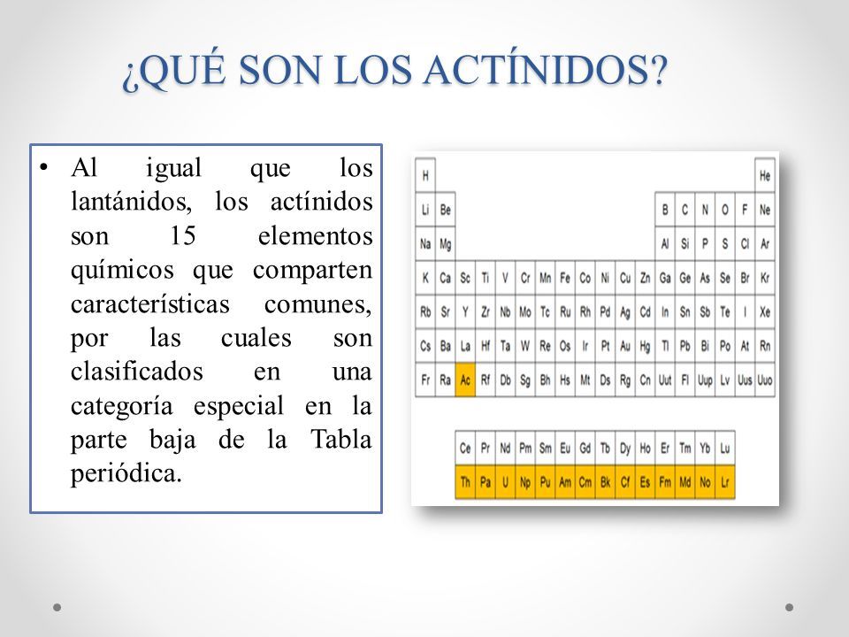 Los Actínidos ¿quÉ Son Los ActÍnidos Al Igual Que Los Lantánidos Los Actínidos Son 15 4288