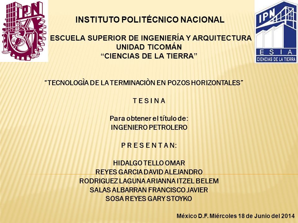 Instituto Politecnico Nacional Escuela Superior De Ingenieria Y