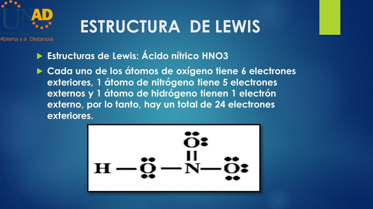 estructura de lewis del ácido nítrico