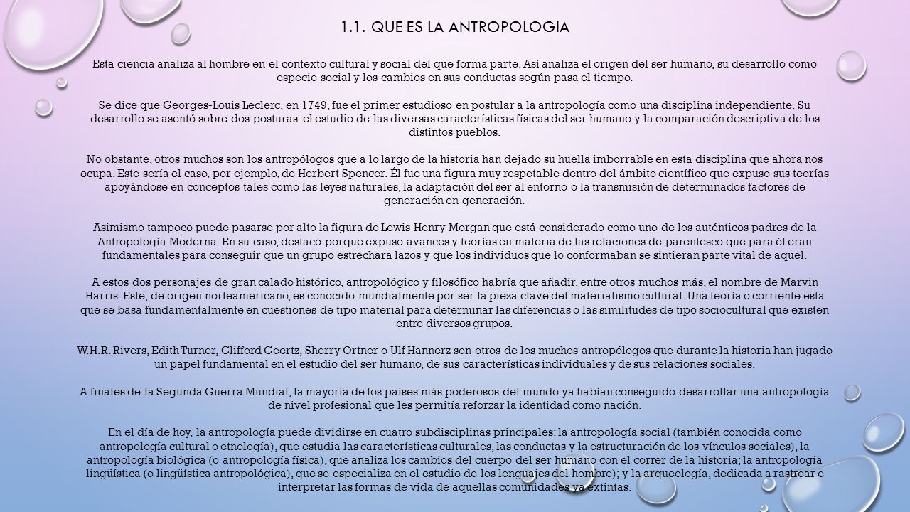  . QUE ES LA ANTROPOLOGIA . CIENCIA CON LAS QUE  COMPARTE EL MISMO OBJETIVO LA ANTROPOLOGIA . RAMAS DE LA ANTROPOLOGIA  . ANTROPOLOGIA. - ppt descargar