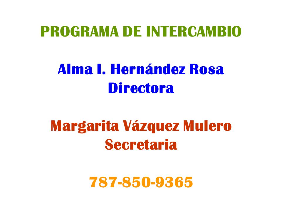 PROGRAMA DE INTERCAMBIO Alma I.